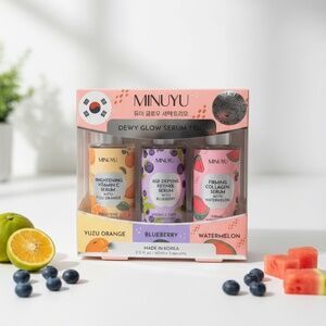MINUYU Dewy Glow Serum Trio Set, Korean Skincare